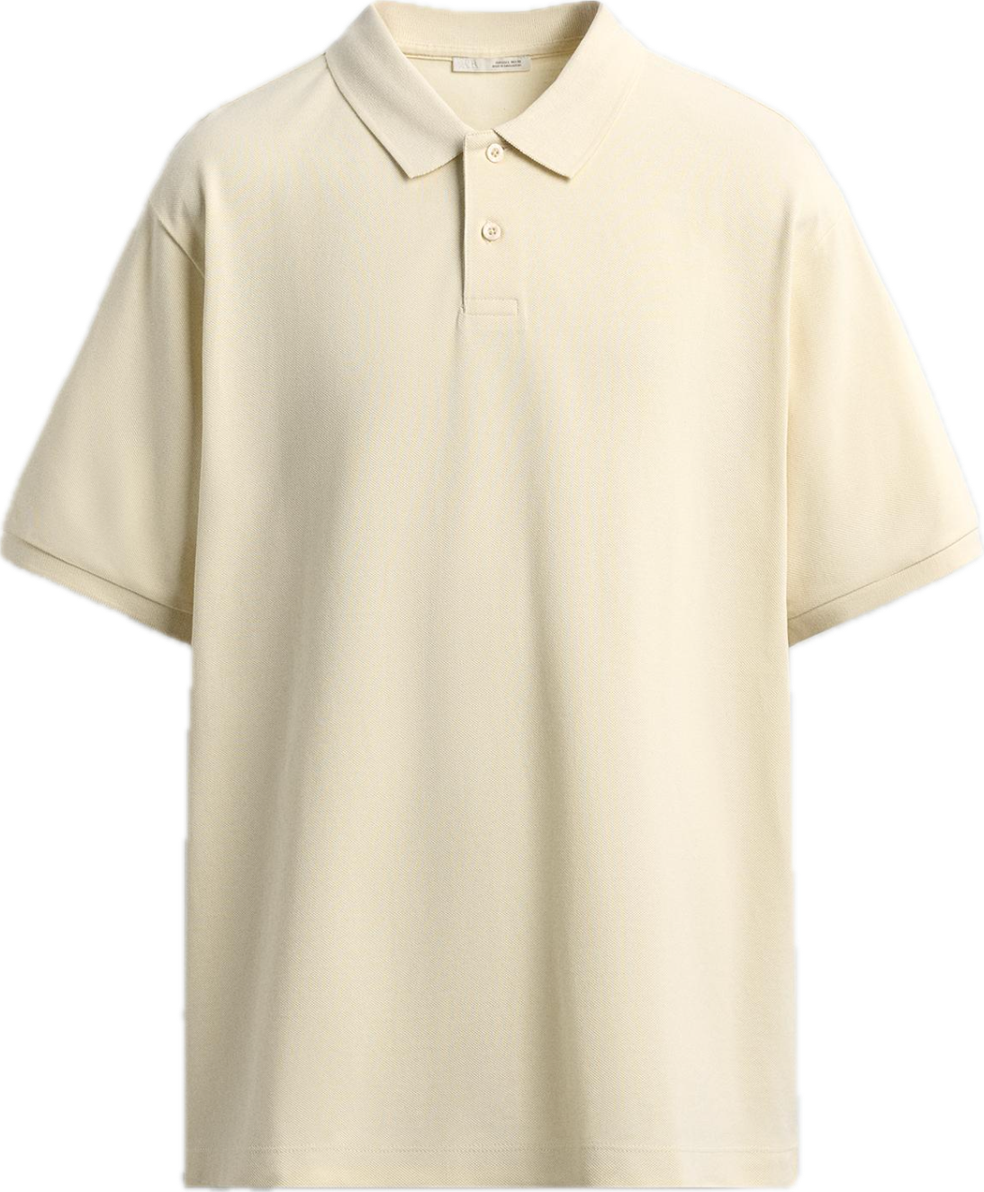 Zara Washed Pique Texture Polo Shirt